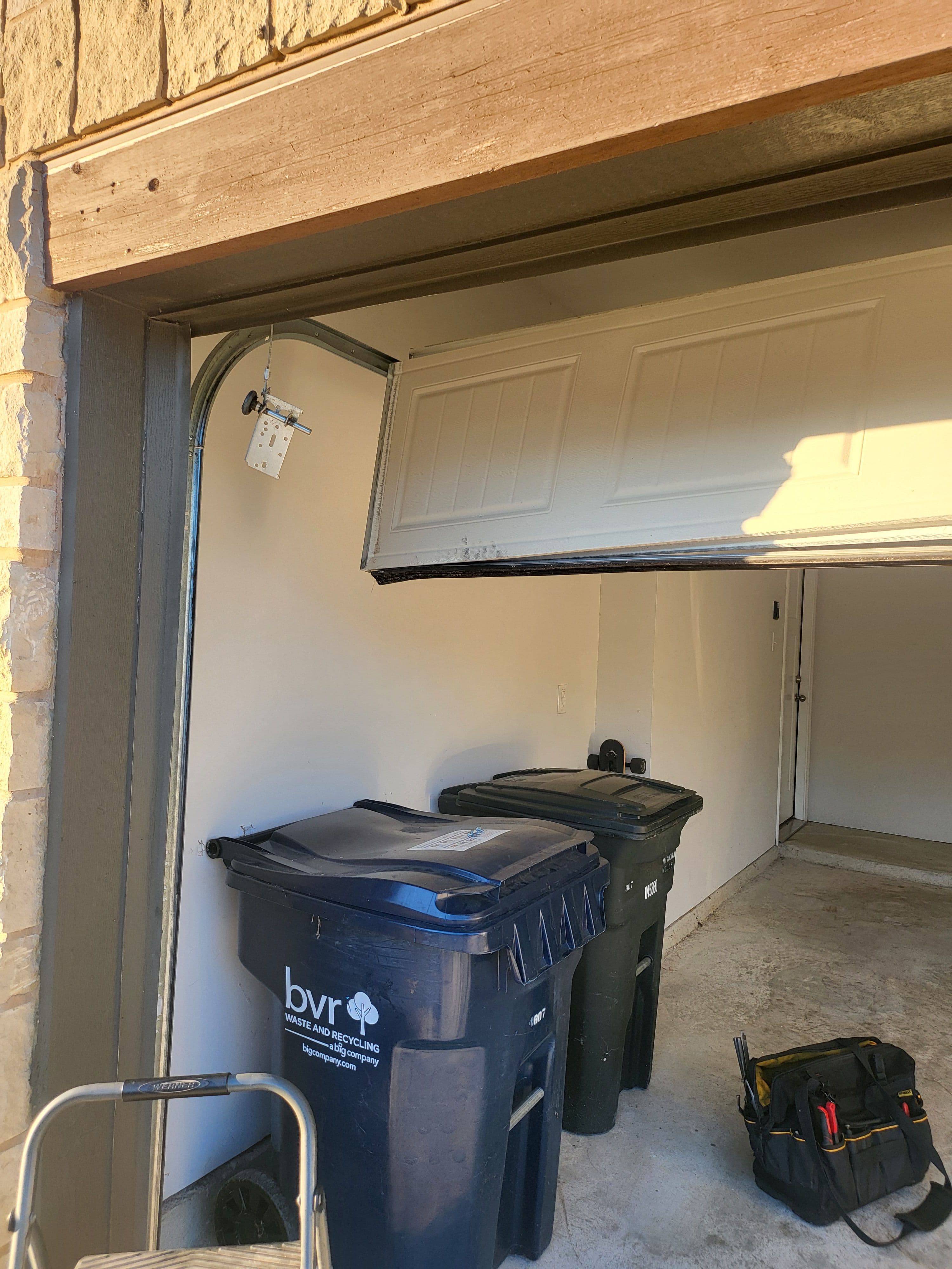 Project Garage Door Off-Track Fix in College Station image